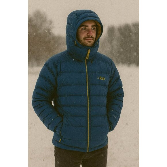 RAB men’s Neutrino Endurance Goose Down Jacket Blue Large - Picture 1 of 9